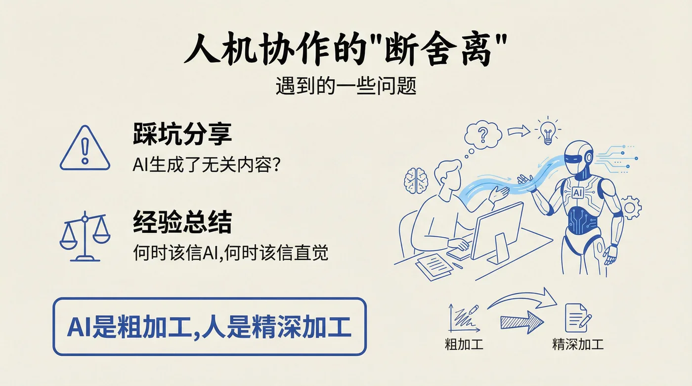 人机协作的"断舍离":AI 是粗加工,人是精深加工