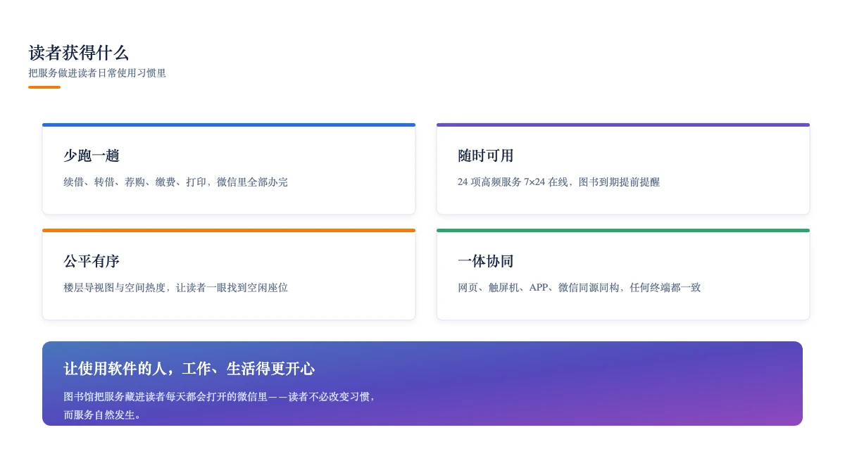 读者获得什么：把服务做进读者日常使用习惯里